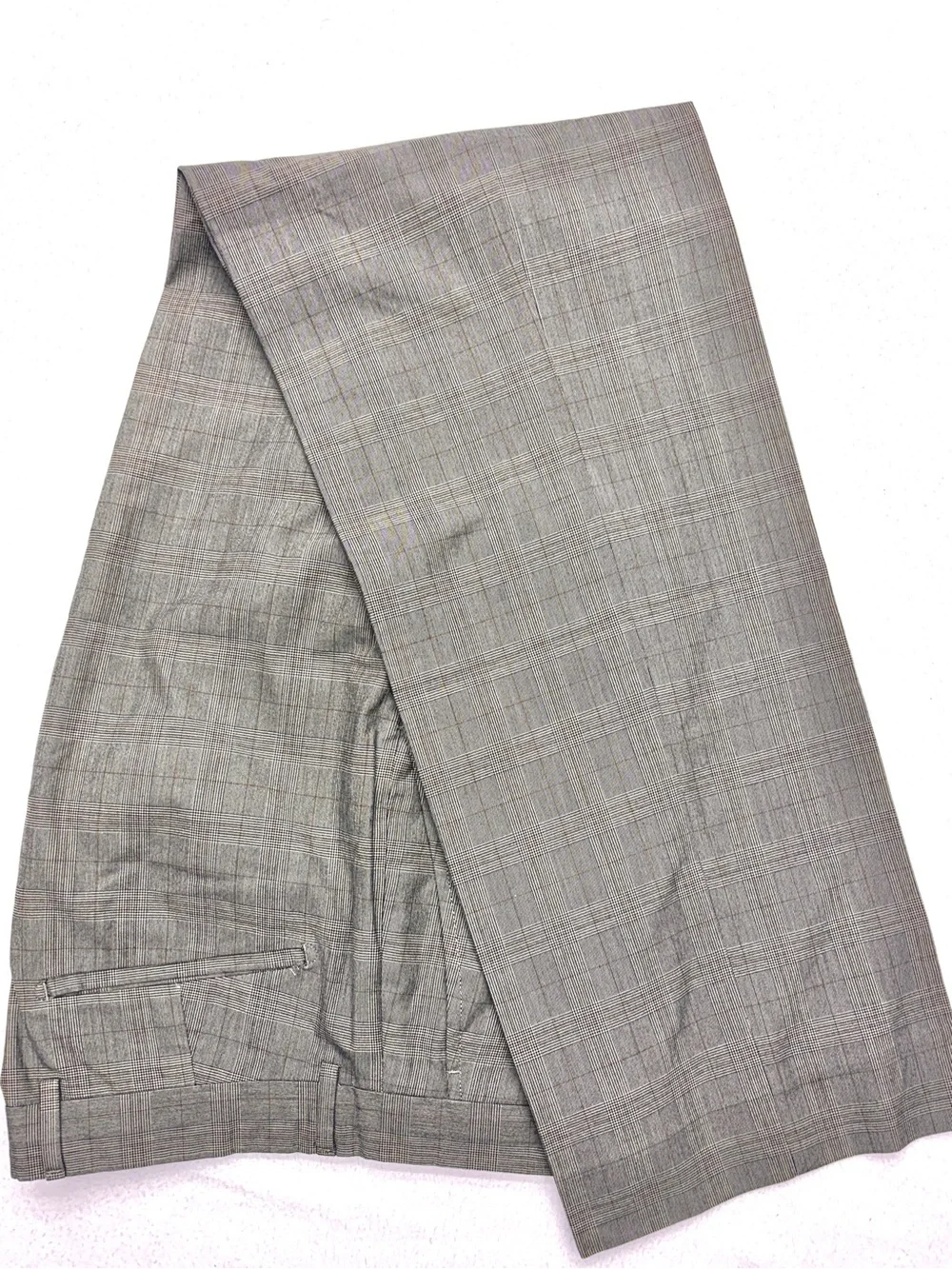 Banana Republic Dress Pants Modern Fit Men’s 34×34 Gray Glen Plaid Cotton